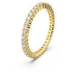 Matrix Vittore ring Round cut, White, Gold-tone finish